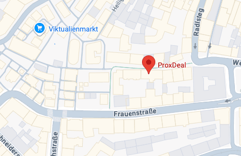 Karte: ProxDeal GmbH, Westenriederstraße 10, 80331 München, nahe Viktualienmarkt