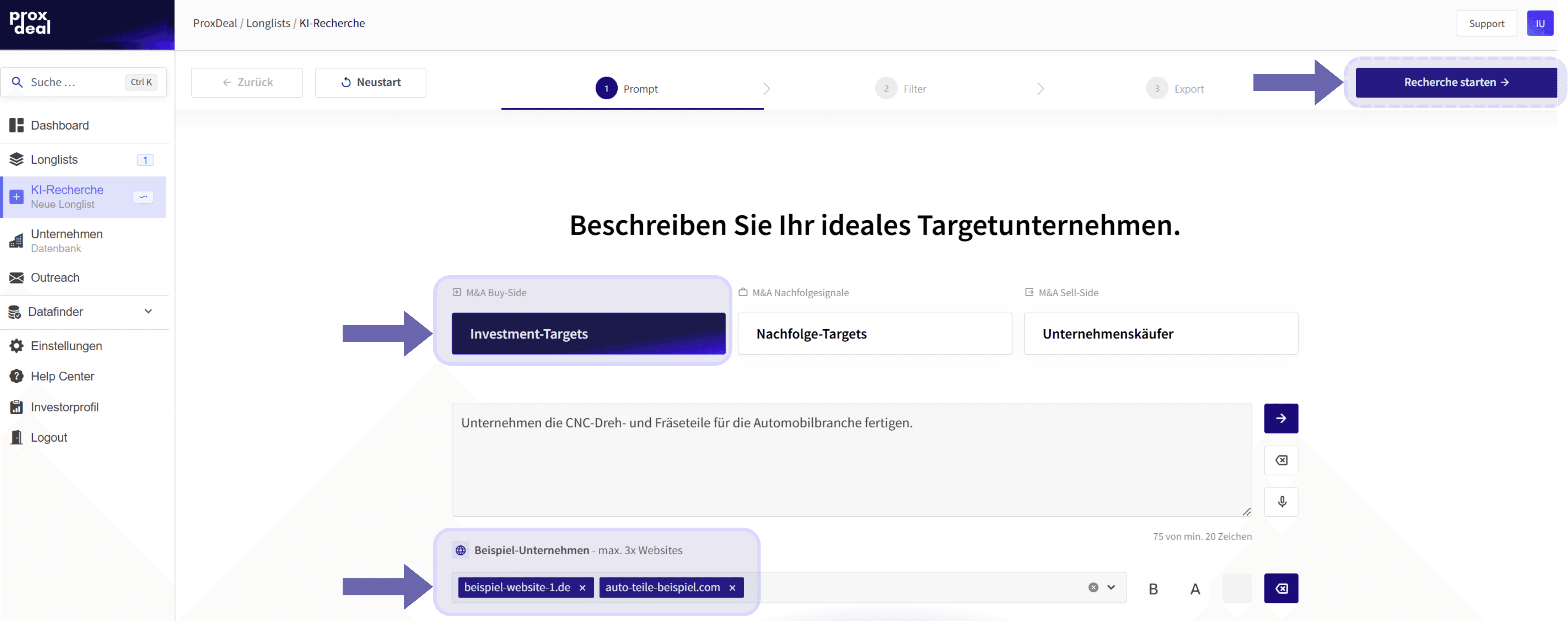 Bild aus Artikel: Buy-Side-Longlists erstellen