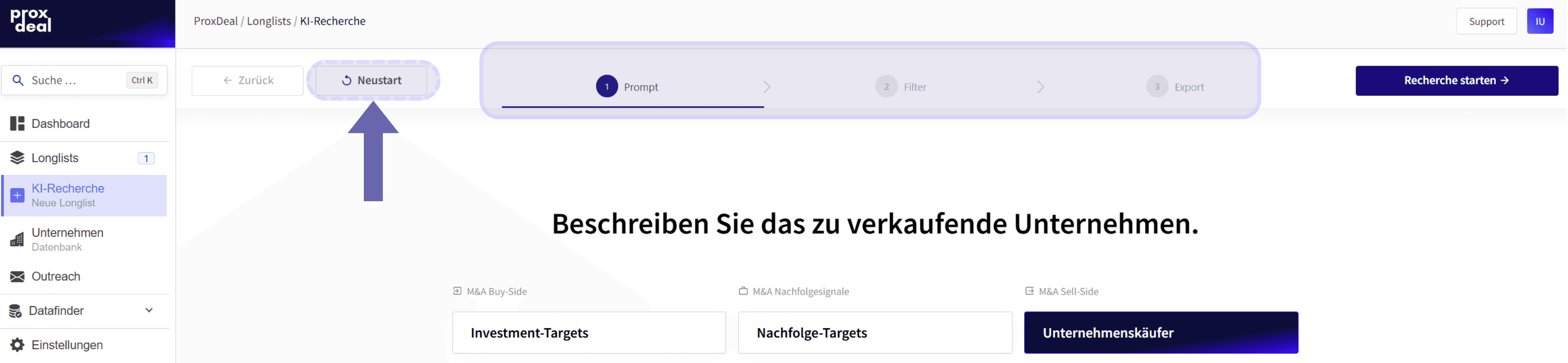Bild aus Artikel: Sell-Side-Longlists erstellen